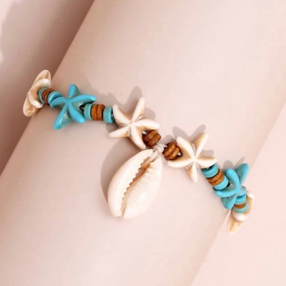 Starfish Shell Charm Ankle Bracelet Bohemian